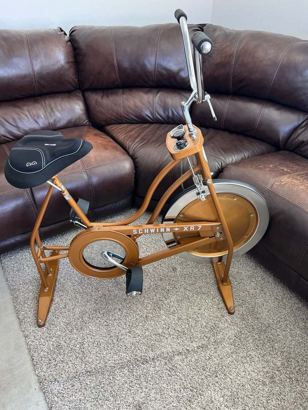 Vintage Schwinn XR7 Stationary Exercise Bike - Copper Metallic